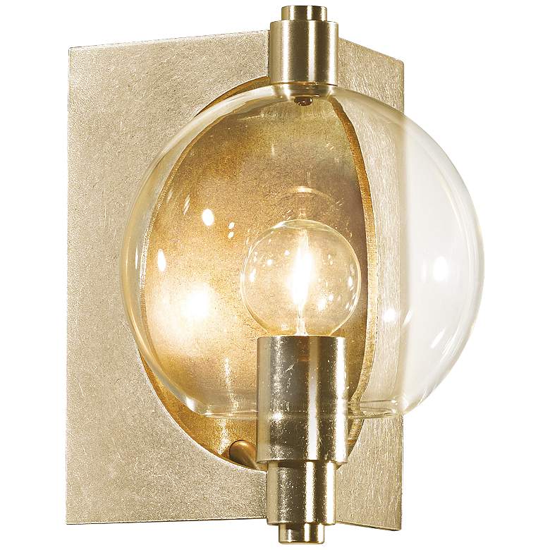 Image 1 Hubbardton Forge Pluto Clear 8 3/4 inchH Gold Wall Sconce