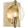 Hubbardton Forge Pluto Clear 8 3/4"H Gold Wall Sconce