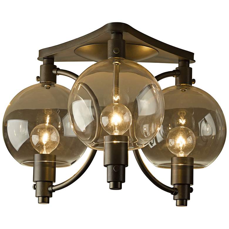 Image 1 Hubbardton Forge Pluto Clear Glass Ceiling Light
