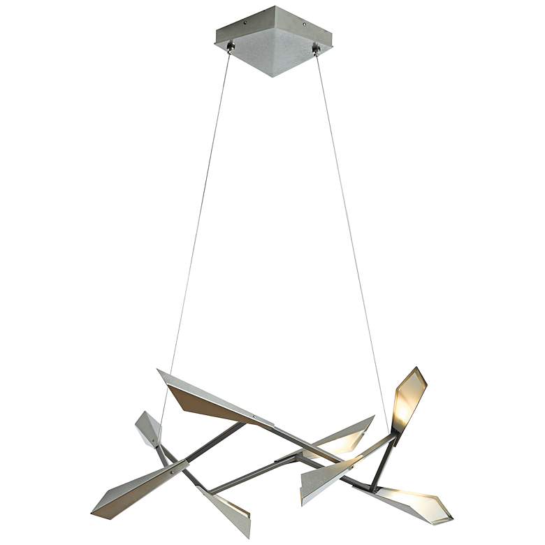 Image 1 Hubbardton Forge Quill 34"W Adjustable LED Pendant Light