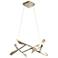 Hubbardton Forge Quill 34"W Soft Gold Square LED Pendant