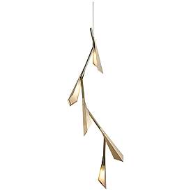 Image2 of Hubbardton Forge Quill 46 1/2"H LED Gold Linear Pendant