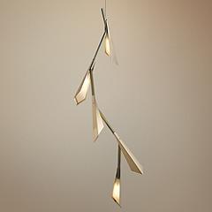 Image Hubbardton Forge Quill 46 1/2"H LED Gold Linear Pendant