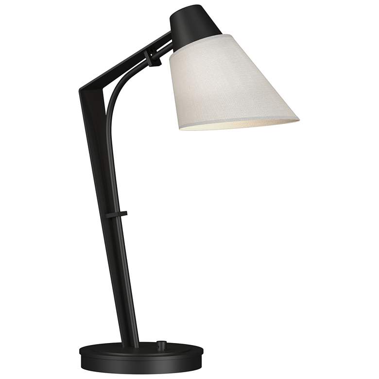 Image 1 Hubbardton Forge Reach 22 inch High Bent Arm Modern Black Table Lamp