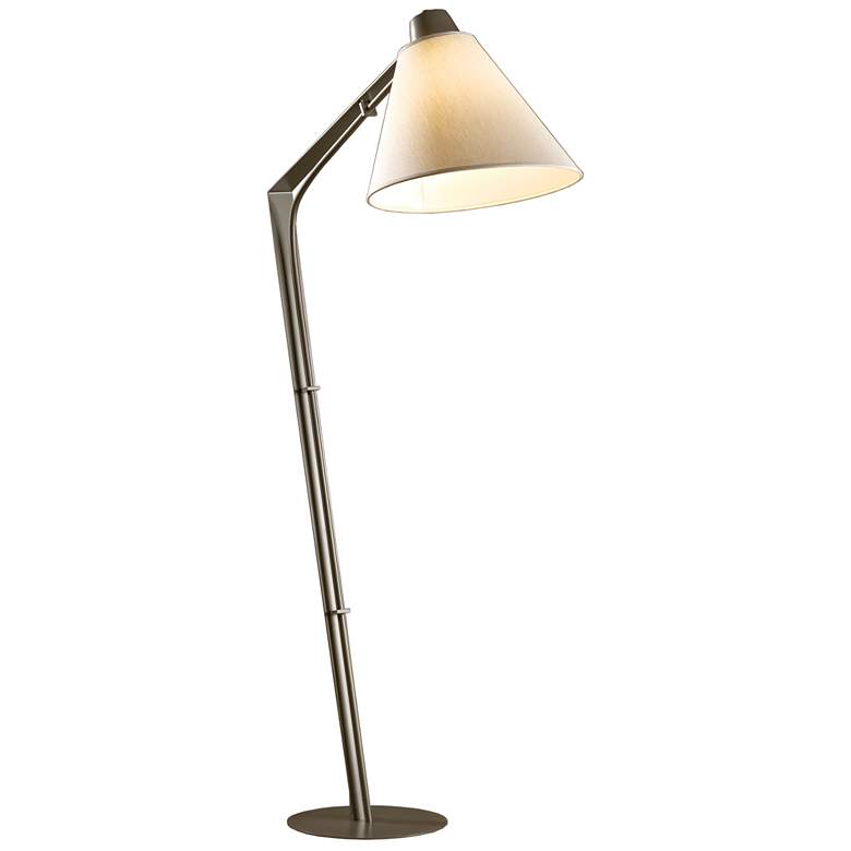 Image 1 Hubbardton Forge Reach 55 1/4" Flax and Dark Smoke Floor Lamp