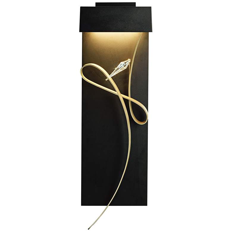 Image 1 Hubbardton Forge Rhapsody 26 1/2"H Black LED Wall Sconce