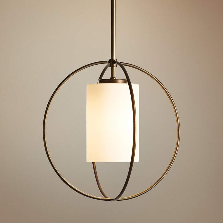Image 1 Hubbardton Forge Rhythm 11 1/4"W Dark Smoke Mini Pendant