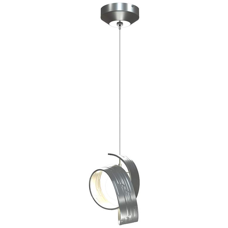 Image 1 Hubbardton Forge Riza 9" Wide Vintage Platinum Mini Pendant