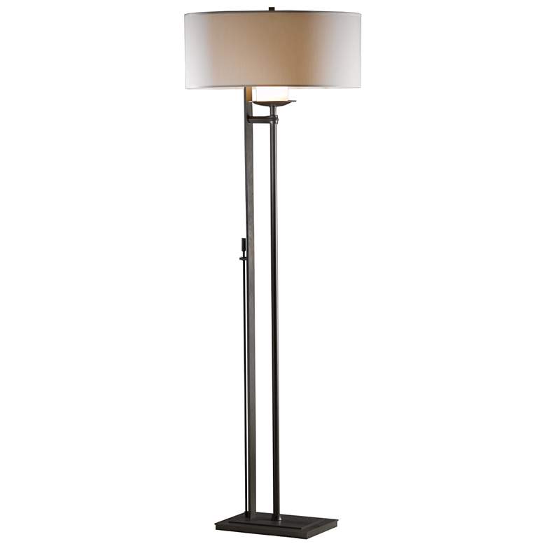 Image 1 Hubbardton Forge Rook 60" Dark Smoke Modern Floor Lamp