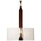 Hubbardton Forge Saratoga 16" Leather and Fabric Shade Wall Scone