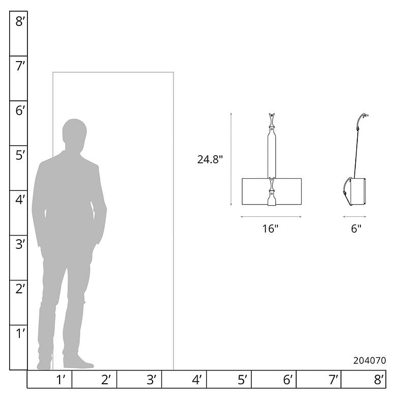 Image 2 Hubbardton Forge Saratoga 16" Leather and Fabric Shade Wall Scone more views