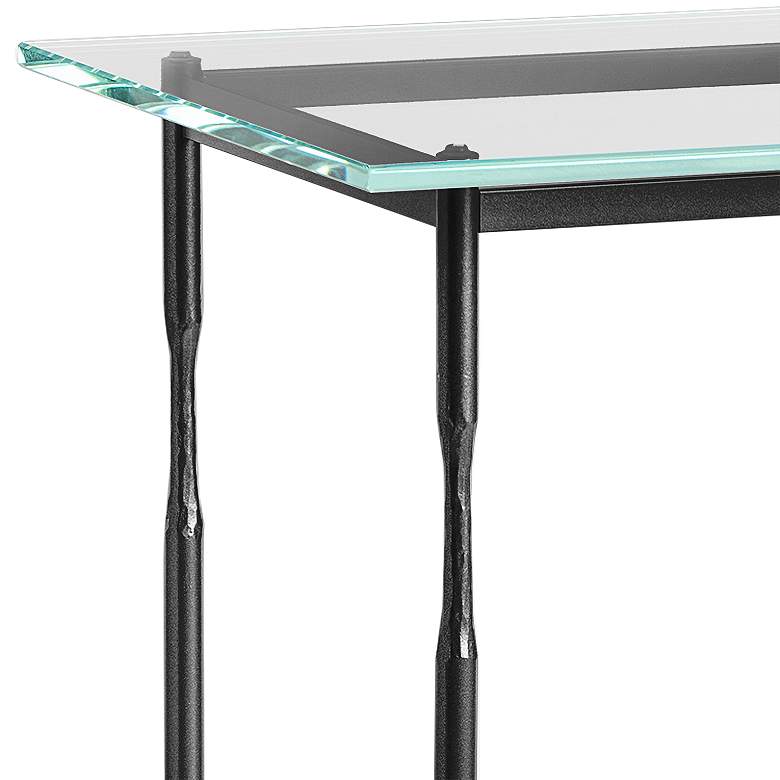 Image 2 Hubbardton Forge Senza 22" Wide Black Metal Side Table more views