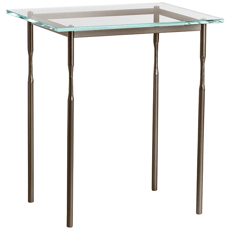 Image 1 Hubbardton Forge Senza 22" Wide Bronze Metal Side Table