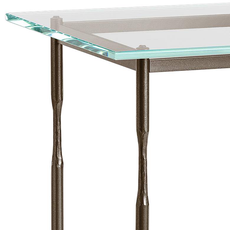 Image 2 Hubbardton Forge Senza 22 inch Wide Bronze Metal Side Table more views