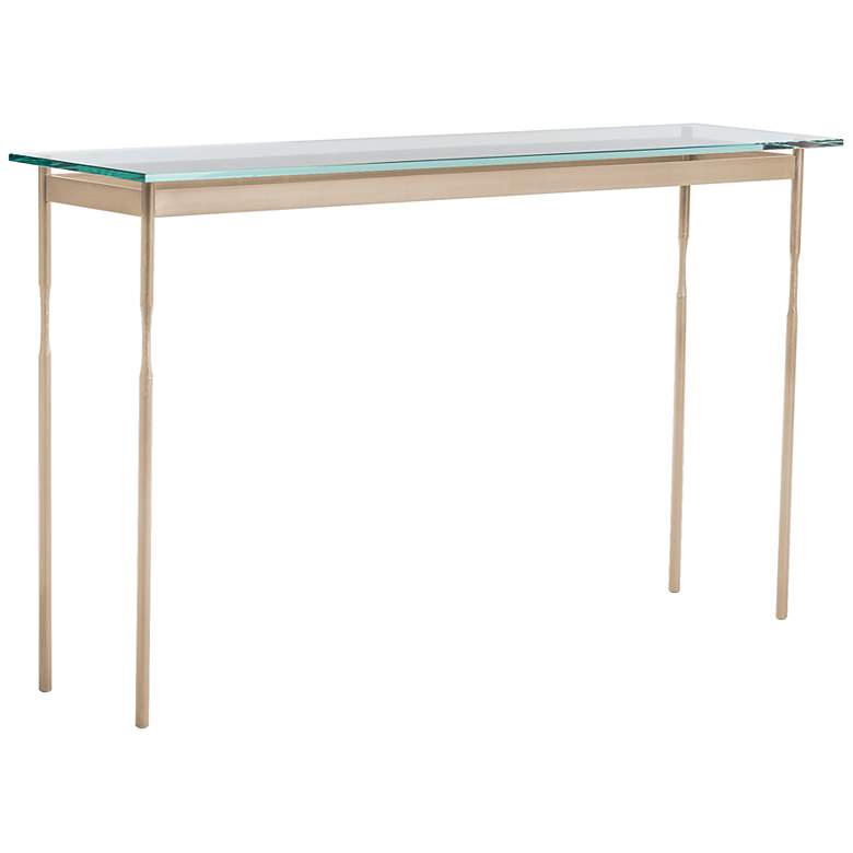 Image 1 Hubbardton Forge Senza 54" Wide Soft Gold Console Table