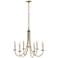 Hubbardton Forge Simple Sweep 26" Wide Modern Brass 6-Arm Chandelier