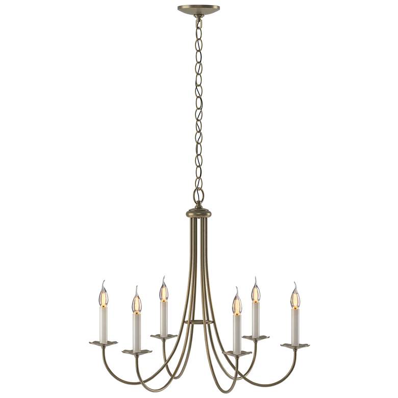 Image 1 Hubbardton Forge Simple Sweep 26" Wide Soft Gold Chandelier