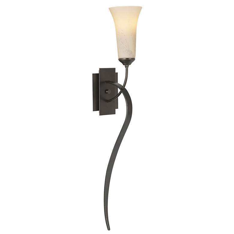 Image 1 Hubbardton Forge Smoke Finish Taper Wall Sconce