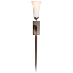 Hubbardton Forge Smoke Finish Taper Wall Sconce