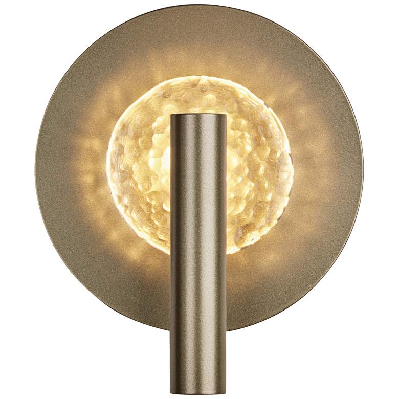 Image 1 Hubbardton Forge Solstice 10 1/2"H Soft Gold Wall Sconce