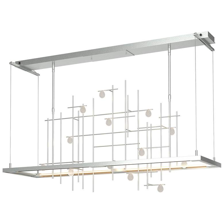 Image 1 Hubbardton Forge Spring 53 1/2" Clear Bubble Glass Modern LED Pendant