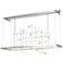 Hubbardton Forge Spring 53 1/2" Clear Bubble Glass Modern LED Pendant