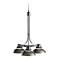 Hubbardton Forge Staccato 18" Wide Dark Smoke Chandelier