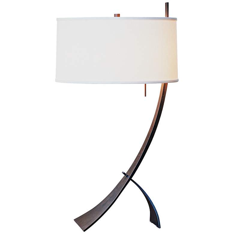 Image 1 Hubbardton Forge Stasis 28 1/4" Dark Smoke Steel Table Lamp