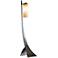 Hubbardton Forge Stasis Floor Lamp with Amber Glass Shade