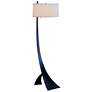 Hubbardton Forge Stasis with White Natural Shade Floor Lamp