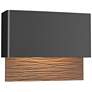 Hubbardton Forge Stratum Dark Sky LED Outdoor Sconce Black Bronze Accents