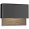 Hubbardton Forge Stratum Dark Sky LED Outdoor Sconce Black Iron Accents