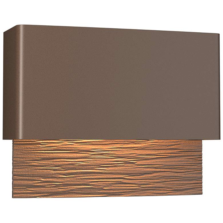 Image 1 Hubbardton Forge Stratum Dark Sky LED Outdoor Sconce Bronze Finish