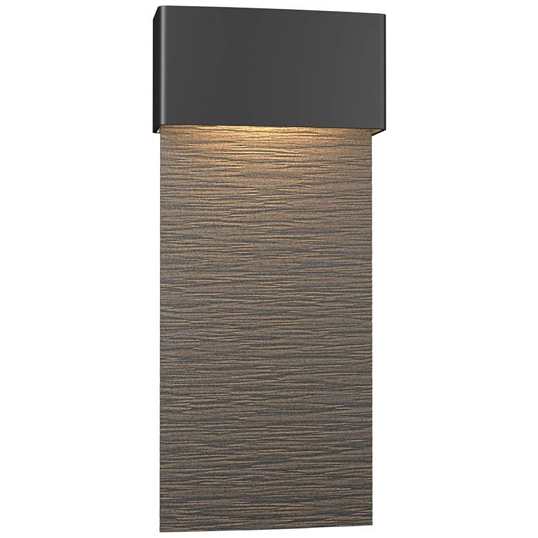 Image 1 Hubbardton Forge Stratum Large Dark Sky LED Outdoor Sconce Black - Iron