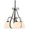 Hubbardton Forge Sweeping 18 1/2" Wide Natural Iron 3-Light Chandelier