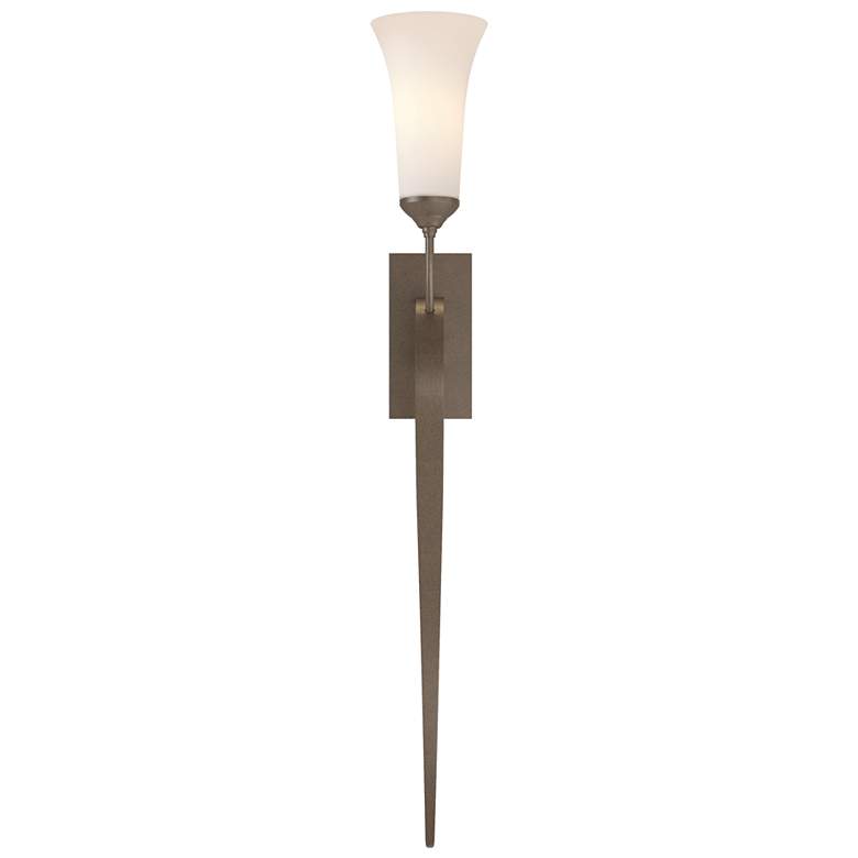 Image 1 Hubbardton Forge Sweeping Taper 29" High Bronze Wall Sconce
