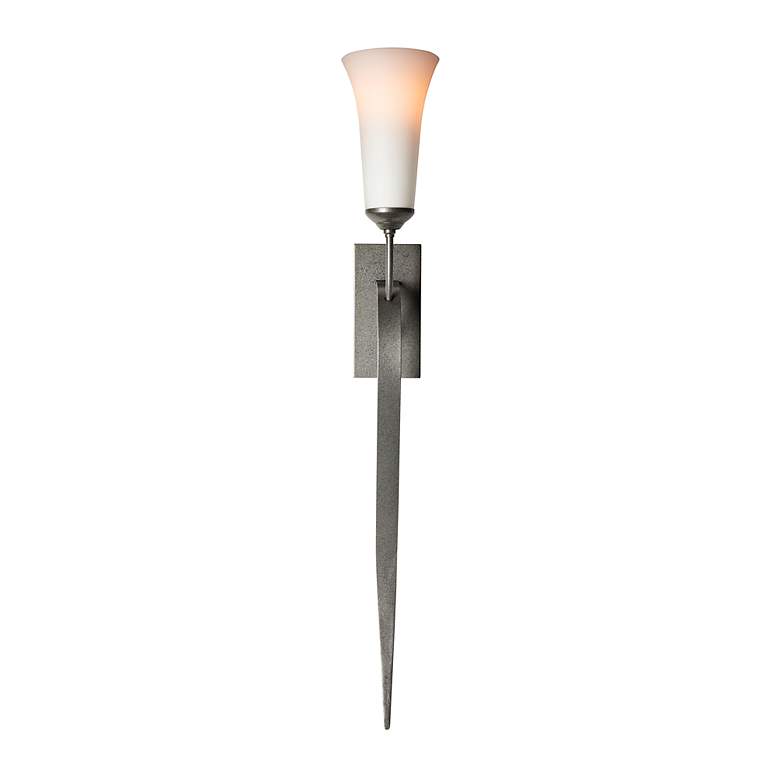 Image 2 Hubbardton Forge Sweeping Taper 29" High Natural Iron Sconce more views