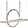 Hubbardton Forge Theta 53 1/2"W Bronze LED Pendant Light