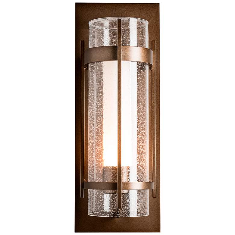 Image 1 Hubbardton Forge Torch 20 3/4"H Bronze Outdoor Wall Light