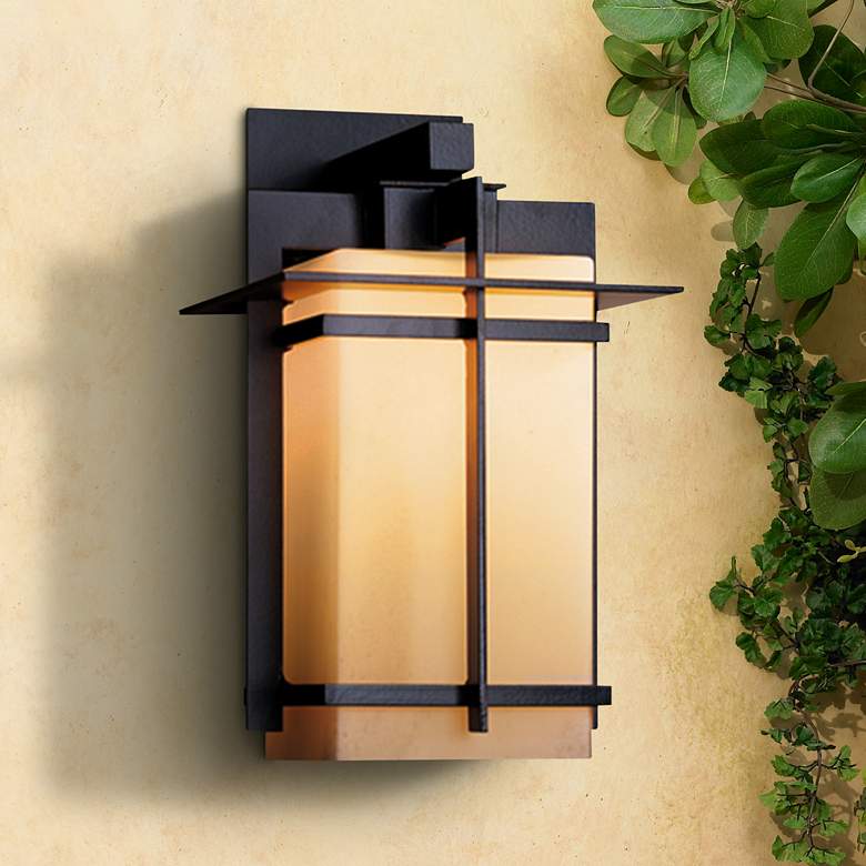 Image 1 Hubbardton Forge Tourou Bronze 14" High Outdoor Wall Sconce