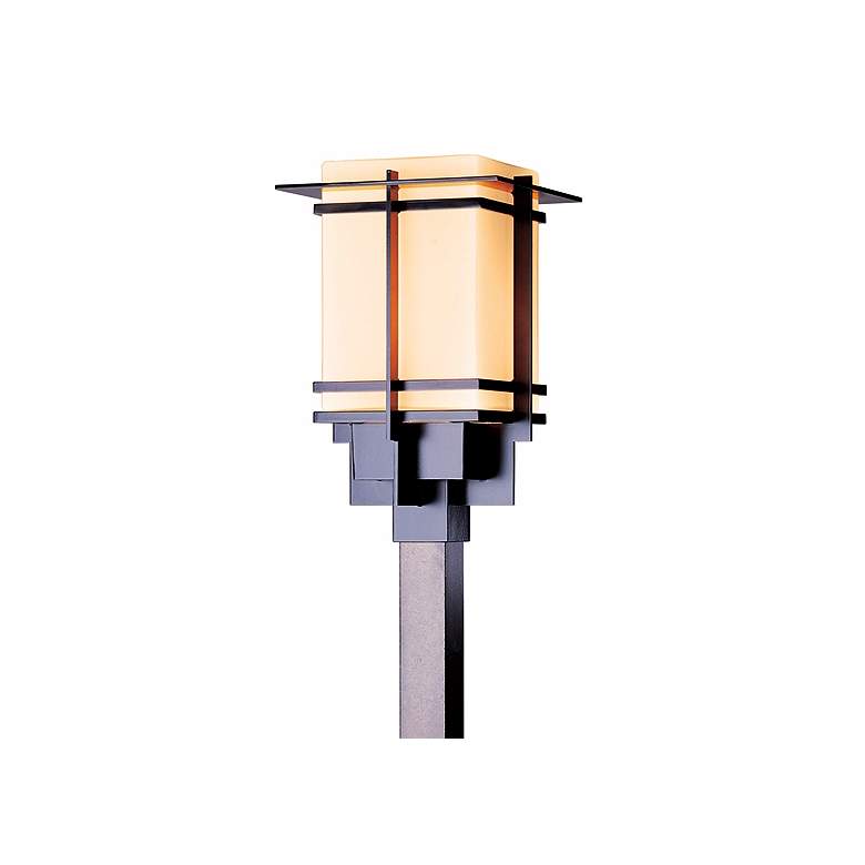Image 1 Hubbardton Forge Tourou Smoke 19 1/4" High Post Mount