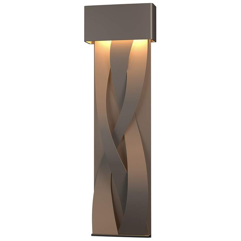 Image 1 Hubbardton Forge Tress Large Dark Sky LED Outdoor Sconce - Smoke Finish