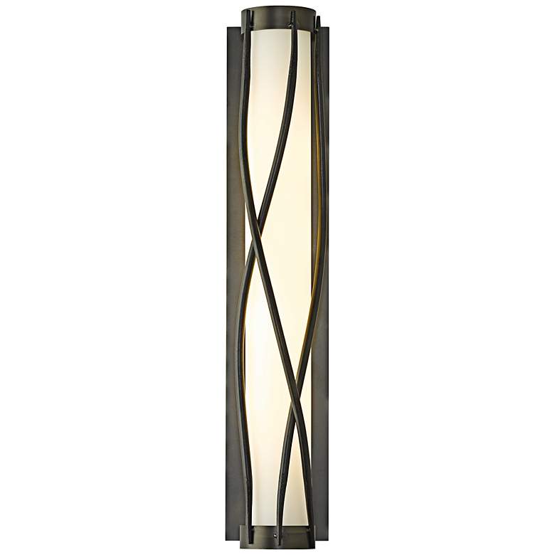 Image 1 Hubbardton Forge Twine 23 inch High Dark Smoke Wall Sconce