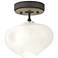 Hubbardton Forge Ume 6 1/4" Modern Brass Frosted Glass Ceiling Light