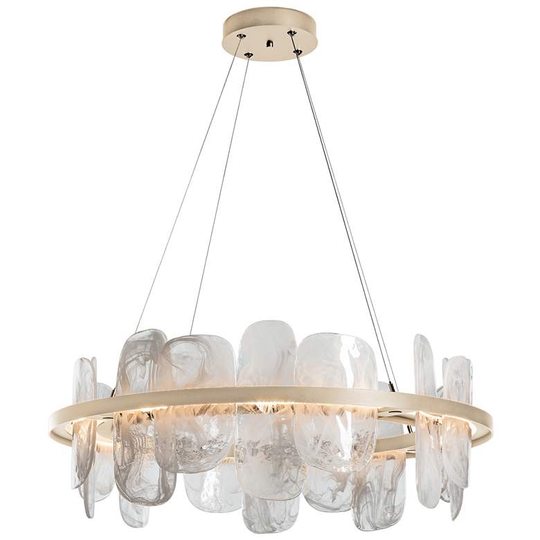Image 1 Hubbardton Forge Vitre 38" Wide Soft Gold LED Pendant Light