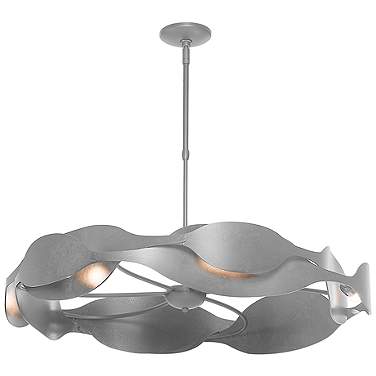 Hubbardton Forge Waves 34 1/4"W Vintage Platinum Chandelier