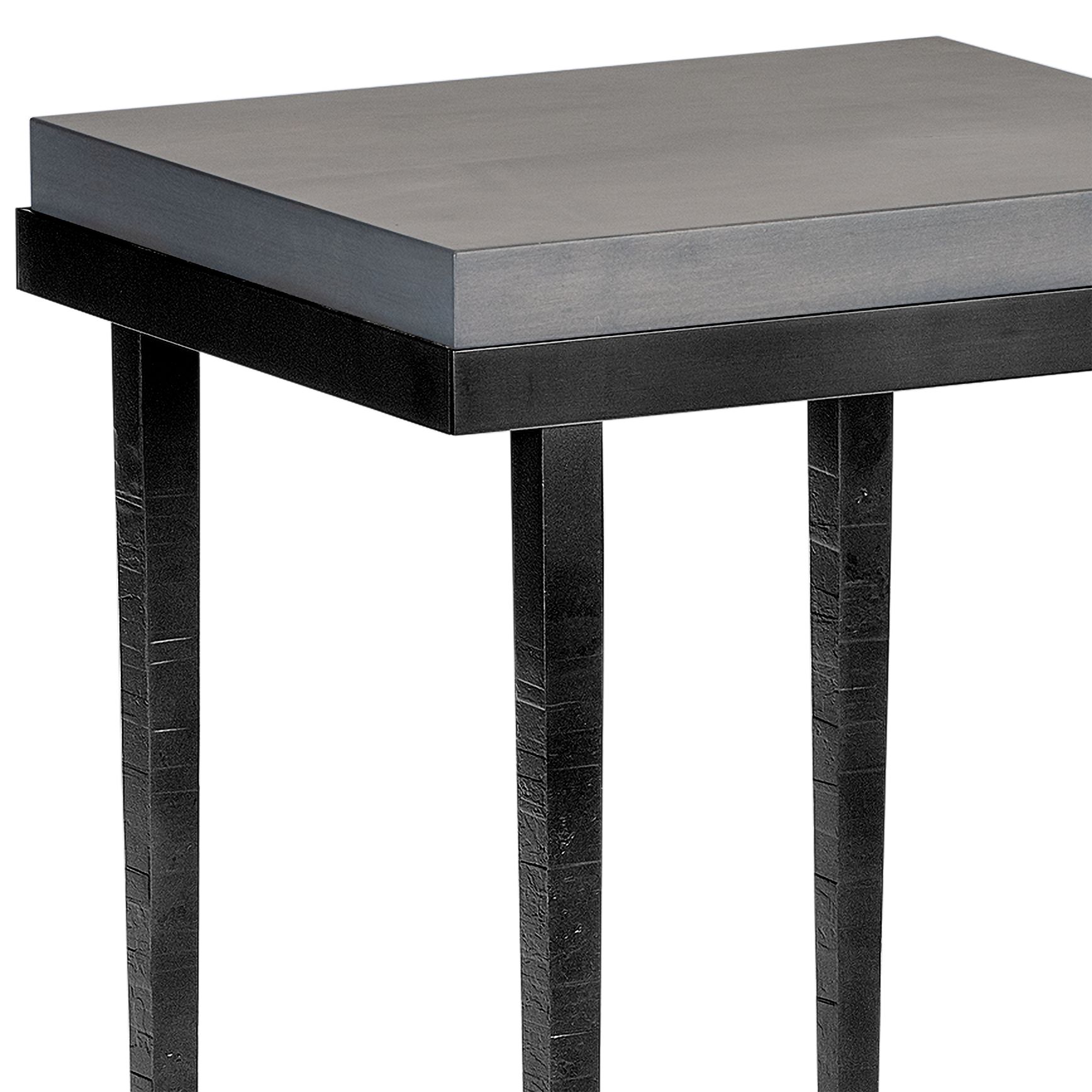 Image 2 Hubbardton Forge Wick 16"W Gray Wood Black Metal Side Table more views