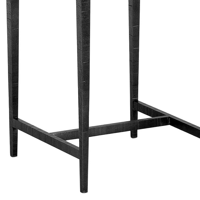 Hubbardton Forge Wick 16 inchW Gray Wood Black Metal Side Table more views