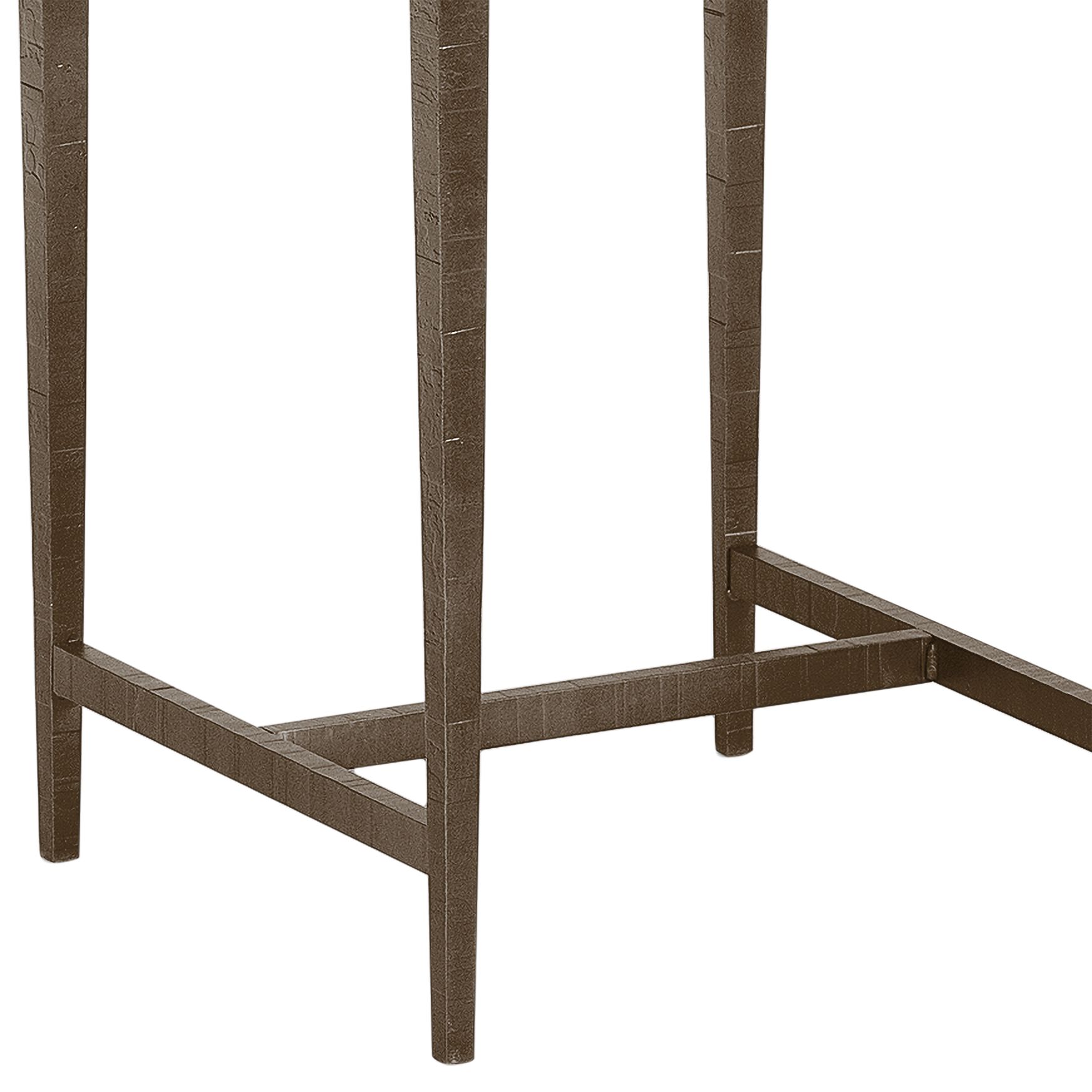 Image 3 Hubbardton Forge Wick 16"W Gray Wood Bronze Metal Side Table more views