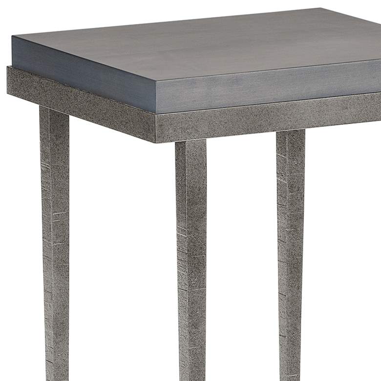 Image 2 Hubbardton Forge Wick 16 inchW Gray Wood Natural Iron Side Table more views